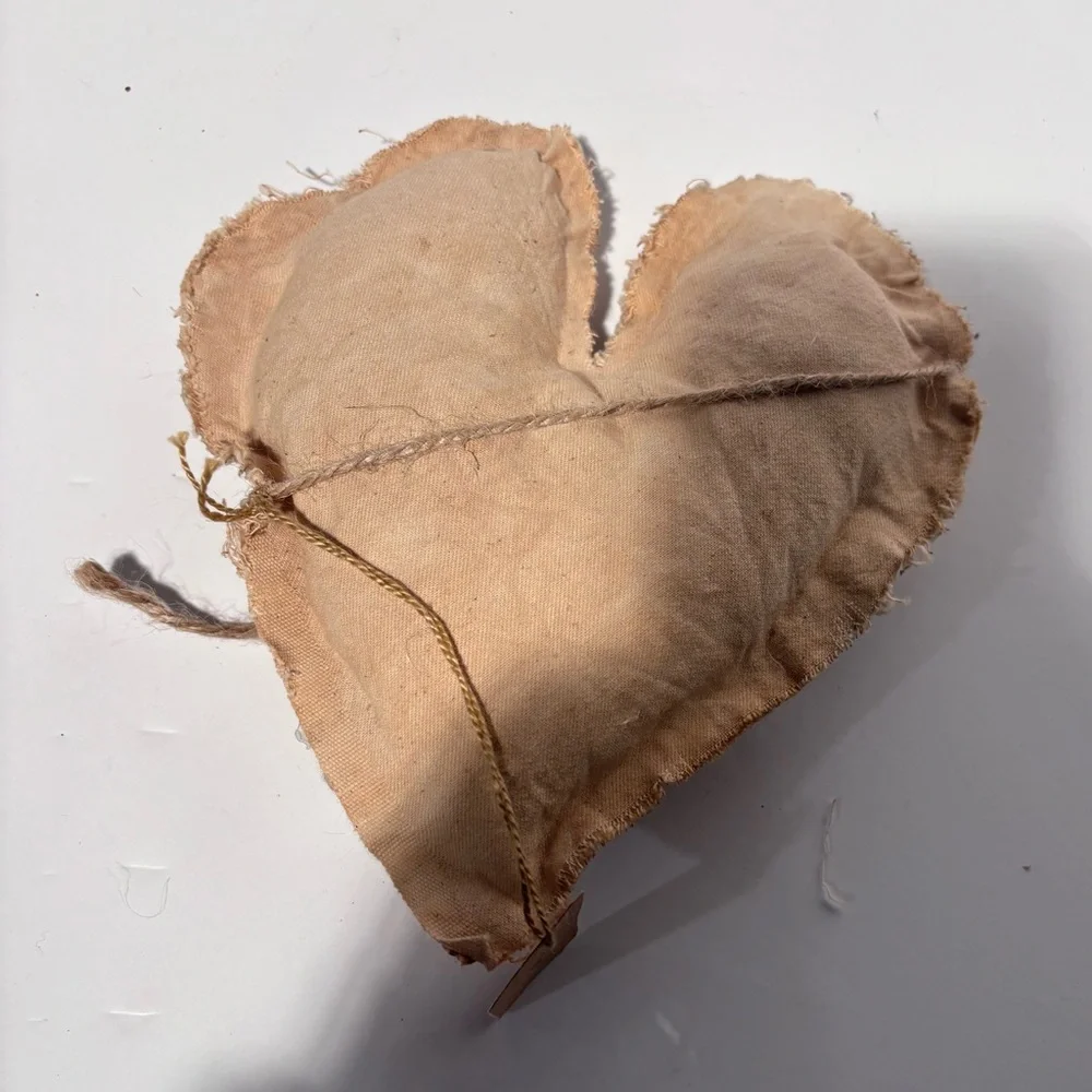 Set Of 3 Handmade Grungy Stuffed Hearts W/ Vintage Embellishments